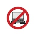 Vector illustration of a banner or sticker without a laptop. The concept of digital detoxification.